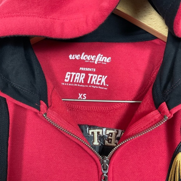 WeLoveFine x Star Trek Starfleet Academy Hooded Varsity Style Jacket XS New - Picture 4 of 6